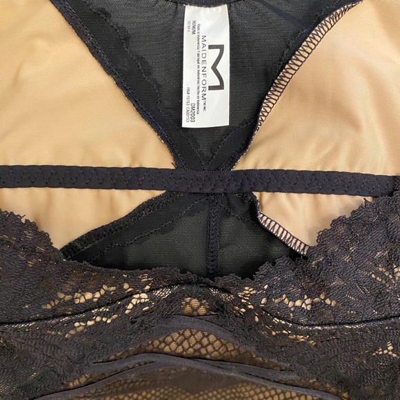 Maidenform Lace Firm Control Body Shaper Bodysuit Romper - Picture 7 of 9